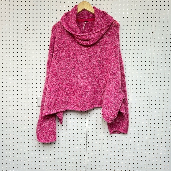 Free people Pink Cowl Neck Sweater - Picture 2 of 4